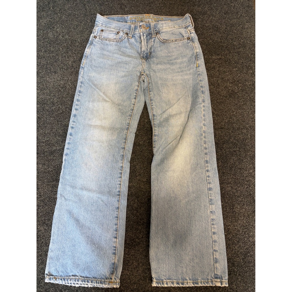 American Eagle Outfitters Original Straight Jeans Light Wash Denim 26x28